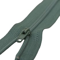 Fermeture fine à glissière non séparable polyester vert sapin spirale 4mm