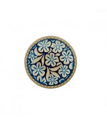 Bouton métal motif floraux 23mm à queue - Prym Marine Bleu