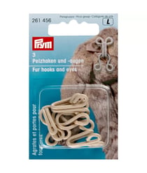 Agrafes et portes pour fourrures (lot de 3) - Prym Beige