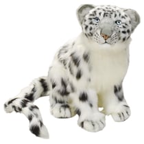 Leopard des neiges assis 40cmH/42cm - ANIMA - Hansa