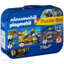 Coffret de 4 puzzles playmobil 2 x 60 pieces et 2 x 100 pieces - schmidt - 55599
