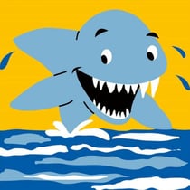 LUC - Kit canevas Soudan Le requin 20x20cm