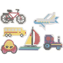 Assortiment de plaques colorées pour perles à repasser Midi - 6 designs - 9 à 16 cm - 6 pcs