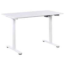 Bureau Réglable Blanc 120 x 60 cm Electrique Assis/Debout à Cadre en Acier Poudré Design Moderne Hauteur Ajustable