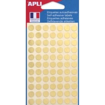 Gommettes rondes 308 pastilles Doré Ø 8 mm