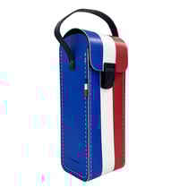 Sacoche rigide Bleu-Blanc-Rouge pour 3 boules de pétanque + cochonnet - Maroquinor
