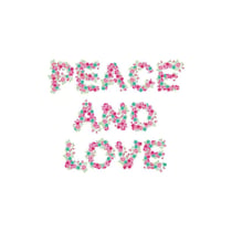 Artemio - Papier Flower Power Peace et Love