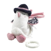 Peluche Mini Musical Oiseau en velours blanc