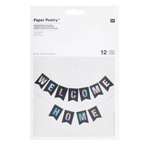 Guirlande 12 fanions de papier à gratter Arc en ciel