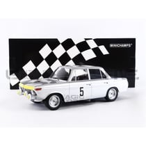 Voiture Miniature de Collection - MINICHAMPS 1/18 - BMW 1800 Tisa - Blanc et Silver