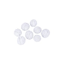 Soft Tulle Pompons assortis, blanc, ø4cm+ø5cm, Boite 8 pces