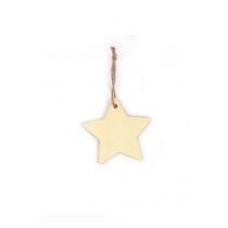 Etoile a decorer bois 110mm - Graine Creative - Beige