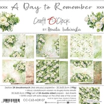 24 papiers scrapbooking 20 x 20 cm Craft O' Clock A DAY TO REMEMBER