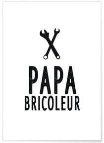 Affiche 'Papa bricoleur' | A3 : 29,7x42cm