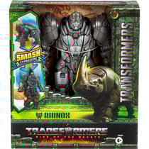 Transformers rise of the beasts - rhinos gris - robot transformable en rhinoceros - hasbro - f4643