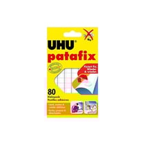 UHU 80 Patafix Pastilles adhésives repositionnables décollables Blanc -