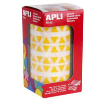 Apli Agipa - Gommettes rouleau Triangle 10,5 mm Jaune x 6 136