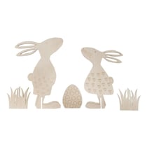 Silhouette en bois Les Amis de Pâques 5 pièces
