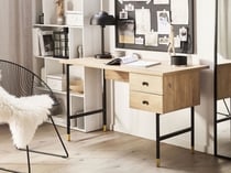 Bureau Panneau de particules de bois Marron clair ABILEN - Beliani