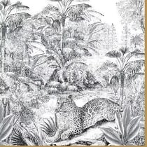 4 serviettes en papier découpage collage 33 cm Easy Life RETRO JUNGLE