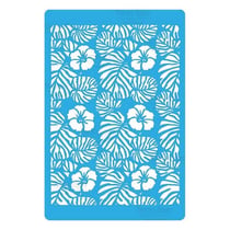 Pochoir plastique souple réutilisable 18,5 x 14,5 cm Fabrika Decoru FEUILLAGE HIBISCUS 224