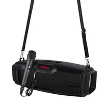 Enceinte Bluetooth Portable 5.0 Avec Micro Pour Karaoké Extérieur Puissance 10W Autonomie 4H Noir YONIS