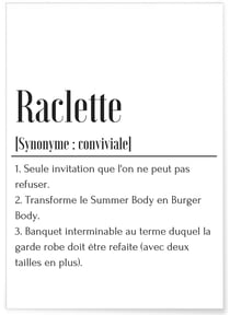 Affiche Définition Raclette | A3 : 29,7x42cm