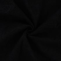 Tissu Coton brodé Cachemire sur fond Noir - Au mètre