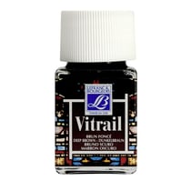Peinture vitrail - Lefranc Bourgeois - Brun foncé - Flacon de 50ml