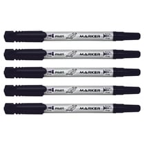 Lot de 5 marqueurs permanents double pointe fine et moyenne - PILOT - Noir