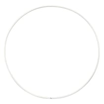 10 cercles en métal blanc - Ø 15 cm