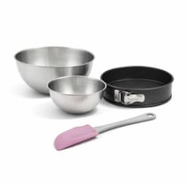 Set de 4 ustensiles de pâtisserie moule à gâteaux 2 bols et spatule pâtisserie Black mettallic Black mettallic Zenker  Black mettallic