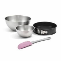 Set de 4 ustensiles de pâtisserie moule à gâteaux 2 bols et spatule pâtisserie Black mettallic Black mettallic Zenker  Black mettallic