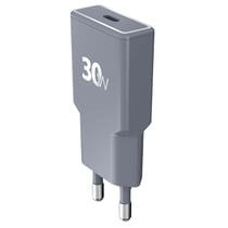 Force Power Chargeur USB-A 30W Power Delivery UltraGaN Rapide Gris