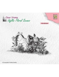 Tampon transparent jarre avec ses roses NELLIE SNELLEN