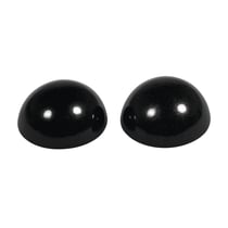 Yeux d'animaux,demi - perles, 8mm ø, noir, à coller, 14 pces