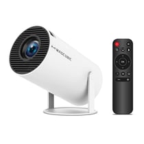 projecteur portable android HD 720p LED avec bluetooth & correction automatique - HY300 Pro-White