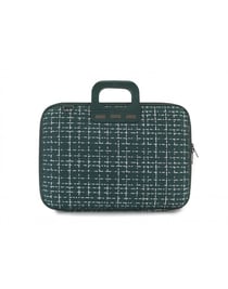 Mallette Bombata Tweed 15'' - Vert