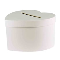 Urne coeur en carton pour cagnotte cadeau 24,5 cm