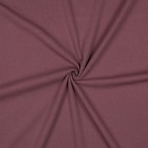 Tissu Jersey Coton côtelé uni Prune