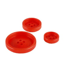 Bouton corozo 4 trous Rouge