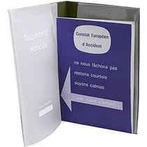 ColorPop porte document voiture ( 1 constat inclus ) 23.8 x 18.3 x 3.3 cm