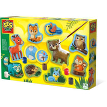 Kit de moulage et peinture - Animaux de la foret - Plastique recyclé - a partir de 5 ans - Mixte
