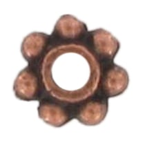 MégaCréa - Perle rondelle intercalaire métal Ø4mm Cuivré (lot de 10)