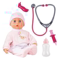 Set de doctuer avec poupée bébé avec son 33cm
