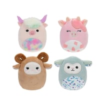 Squishville Mini Squishmallows - Pack 4 peluches Barnyard Squad 5 cm