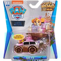 Vehicule en metal pat patrouille off road mud : stella avec son helicoptere - voiture miniature - spin master 20126470