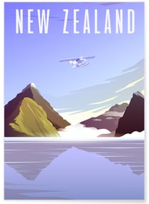 Poster Nouvelle-Zélande | A3 : 29,7x42cm
