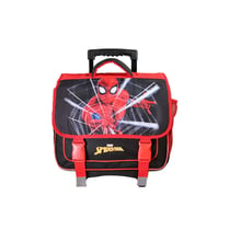 Cartable à roulettes 38 cm - Spider-Man - Rouge et noir - 2 compartiments