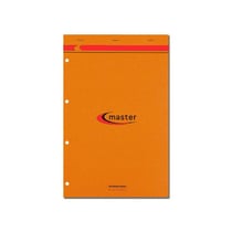 Bloc notes - A4 + - 21x 31,8cm - Grands Carreaux - 80 feuilles - Master